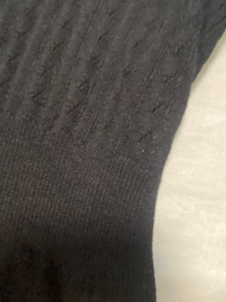 Vestido negro calado manga larga