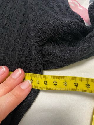 Vestido negro calado manga larga