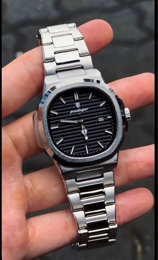 Reloj POEDAGAR Hombre Negro/Plata