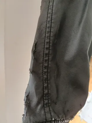 Chaqueta mujer mangas cuero