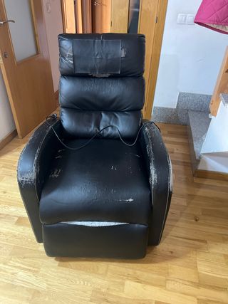 Poltrona Relax in Similpelle Nera