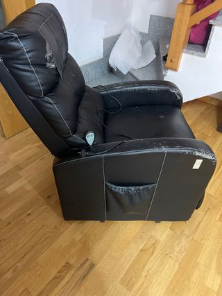 Poltrona Relax in Similpelle Nera