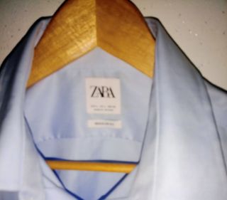 Camisa Zara Hombre Talla L Azul