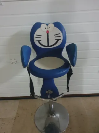 Silla infantil peluquería azul