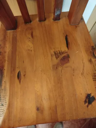 Taburete Silla Madera Giratoria