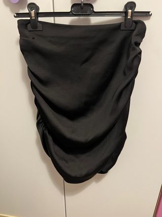 Gonna Zara nera satinata