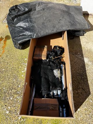 Cama elástica con red de seguridad