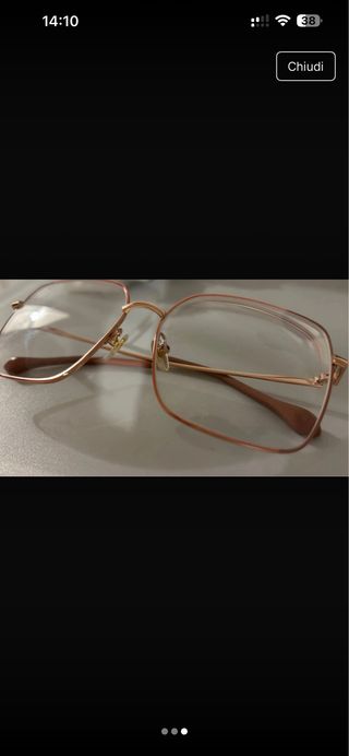 Occhiali da vista rosa oro