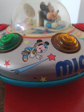 Nave Espacial Mickey Mouse Hojalata Juguete DISNEY
