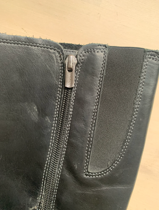 Botas altas de piel negra Birkenstock talla 38