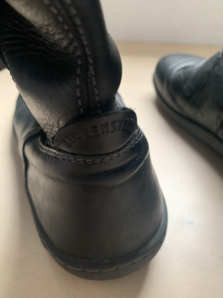 Botas altas de piel negra Birkenstock talla 38