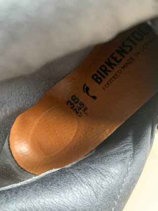 Botas altas de piel negra Birkenstock talla 38