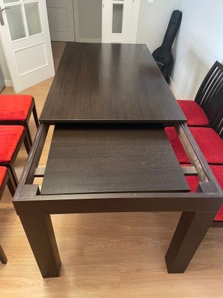 Conjunto mesa extensible y 6 sillas comedor