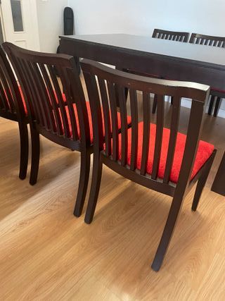 Conjunto mesa extensible y 6 sillas comedor