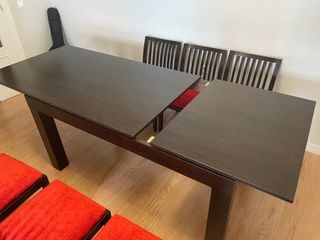Conjunto mesa extensible y 6 sillas comedor