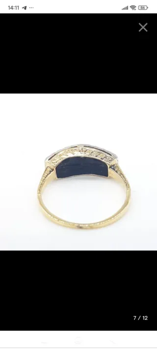 Anillo Oro y Plata con Diamantes