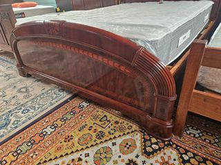 Cama Madeira Maciça com Estrado e Colchão