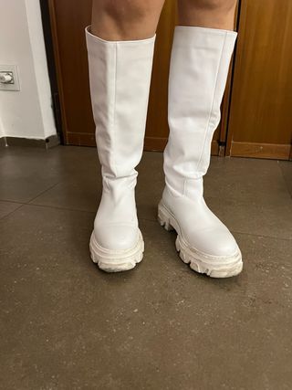 Stivali bianchi chunky