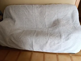 Cubre Sofá Blanco Tejido Dos unidades