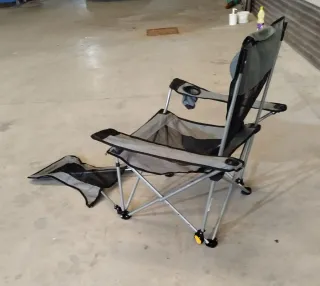 Silla plegable camping con reposapiés