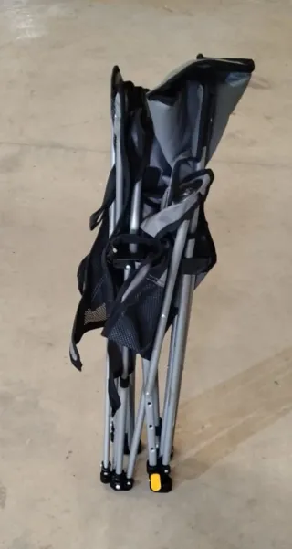 Silla plegable camping con reposapiés