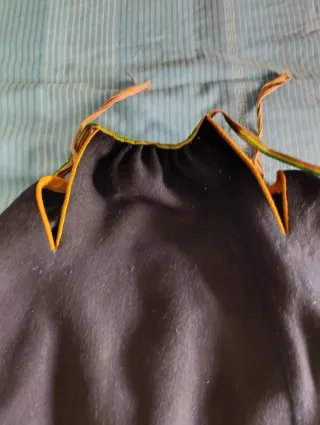 manteo, saya o falda aldeana azul oscuro