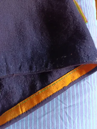 manteo, saya o falda aldeana azul oscuro