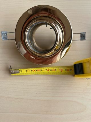 Pack 2 Focos Empotrables Basculantes Dorados