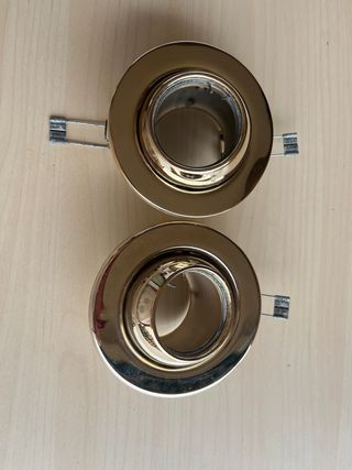Pack 2 Focos Empotrables Basculantes Dorados