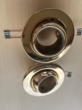 Pack 2 Focos Empotrables Basculantes Dorados