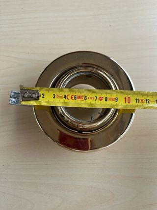 Pack 2 Focos Empotrables Basculantes Dorados