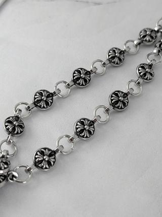 Collana CH Croce Gotica Acciaio