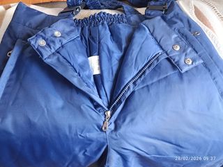 Pantalón de esquí azul con tirantes