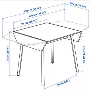 Mesa extensible Ikea PS Bambú