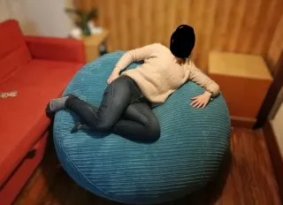 Puff Gigante Corduroy Marrón