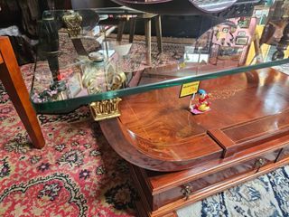 Mesa de centro madeira e vidro