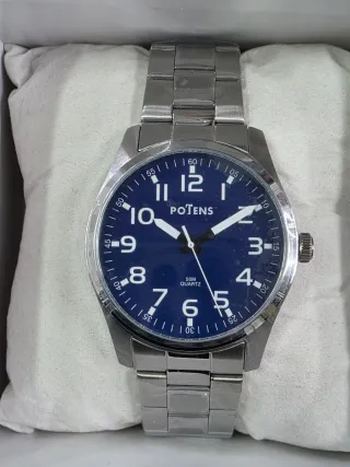 Reloj Potens Azul y Plateado