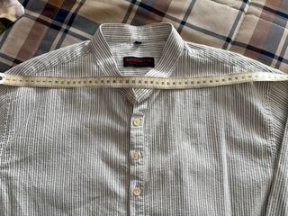 Camisa BASSETTI cuello Mao rayas