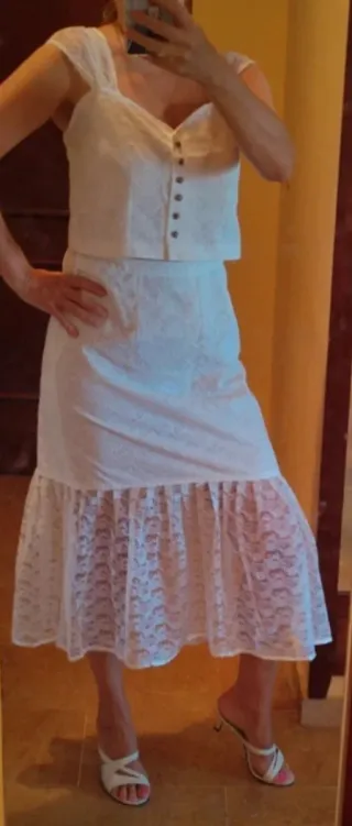 Conjunto Ibicenco Blanco Talla L