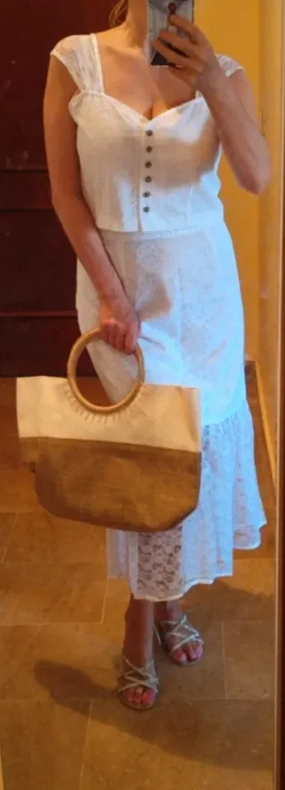 Conjunto Ibicenco Blanco Talla L