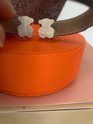 Pulsera Tous Cuero y Plata Osito