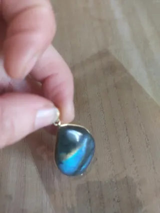 Ciondolo Labradorite Naturale Filo Oro