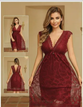 Vestido de encaje rojo