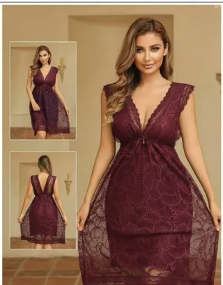 Vestido de encaje rojo