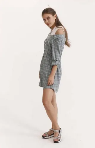 Vestido Highly Preppy cuadros talla M
