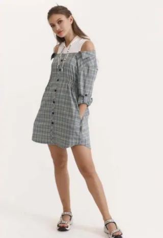 Vestido Highly Preppy cuadros talla M
