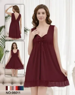 Vestido de dormir rosa encaje talla única
