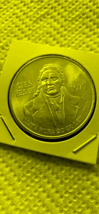 3 Monedas de Plata Mexico (5,10 y 100 pesos