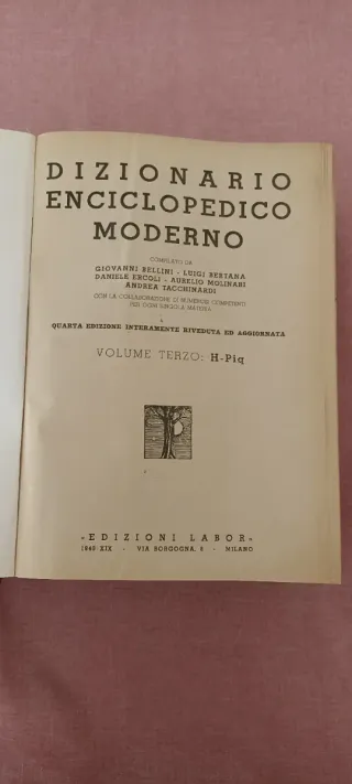 Dizionario enciclopedico moderno Ed. Labor 1940-19