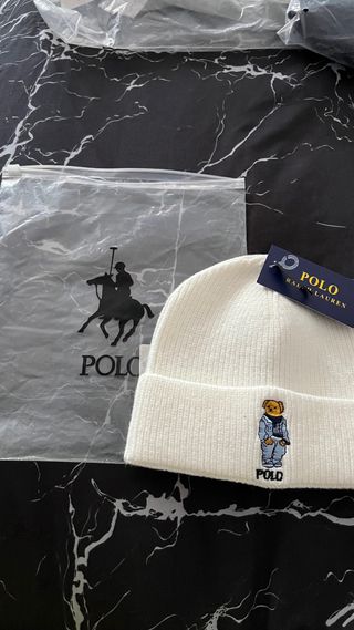 Gorro Polo Ralph Lauren Oso Blanco